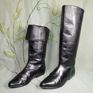 🚫SOLD🚫Vintage 80s black leather riding boots